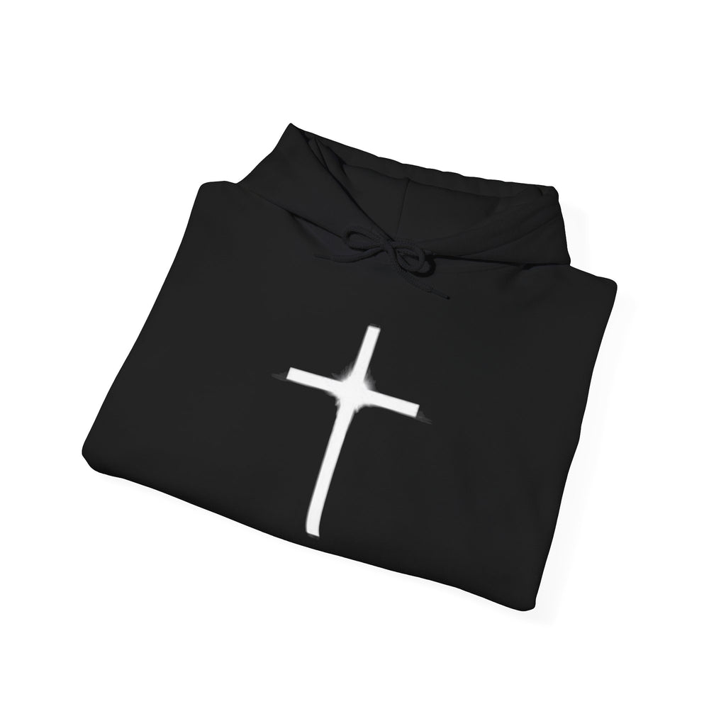 Christian Cross Hoodie — "God is able to forgive you even when you can't forgive yourself" (Matthew 17:20)